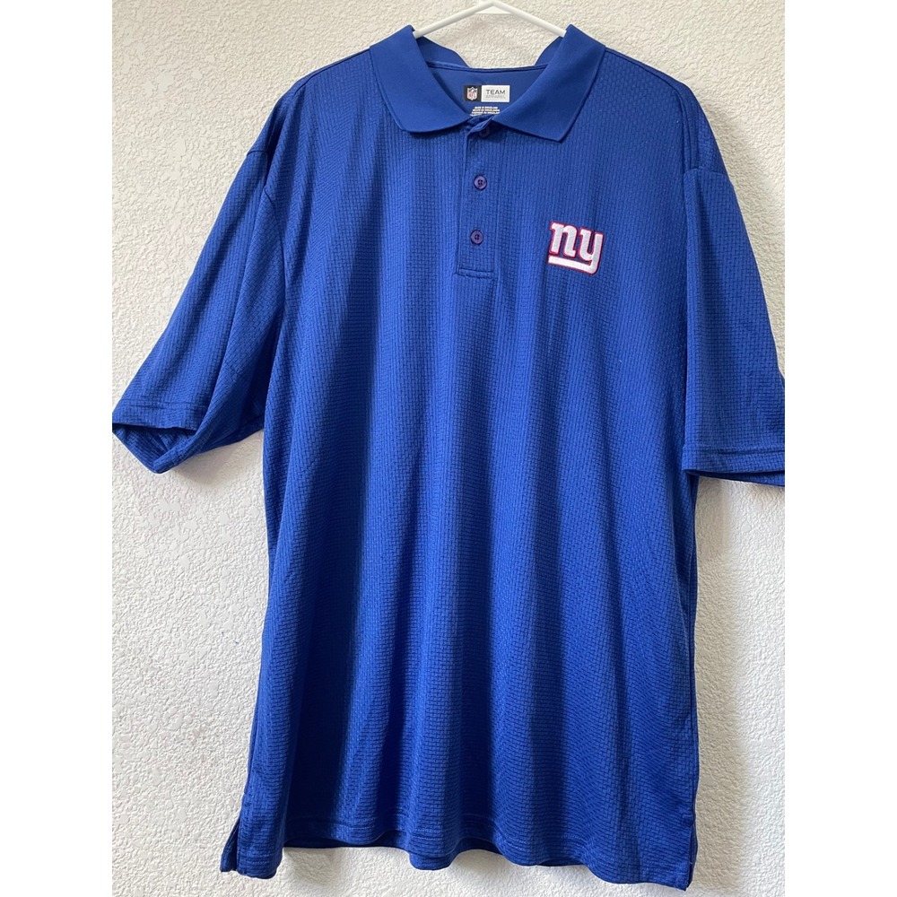 NFL New York Giants Team Apparel Royal Blue Polo Shirt XL Men's